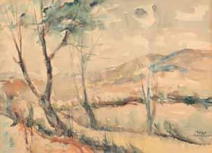 30X47 cm Signed and dated $150-200.