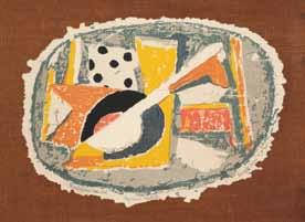 (1922-2003) Untitled / 1976 / Collage on paper / 18X19 cm / Signed and 141 מרסל ינקו )1895-1984( מנדולינה