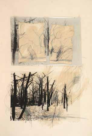 1942) Untitled / 1977-78 / Mixed media on paper / 69X49 cm / Signed and dated $1200-1600.