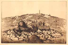 קרעים בשולי הגליון. מעט כתמים. פתיחה: $200 194. "The Balalaika" Lithographs by Hermann Struck Die Balalaika, ein Versreigen von Arthur Silbergleit, mit 8 Lithographien von Hermann Struck.