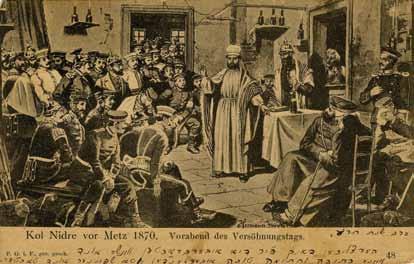 83 82 83. Jews in World War I Two Postcards 1. Originalaufnahme vom Kriegsschauplatz, Sederbend im Theatersaal zu St. Quentin. Pesach 1915. Postcard no.