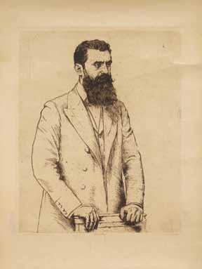 2 1aא 2. Theodor Herzl Eight Postcards Eight postcards with Theodor Herzl's portrait, various publishers and printers, some of the cards are rare; four postcards are undivided.