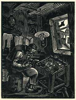 Booklet dedicated to woodcuts by the Jewish artist Solomon Yudovin (1892-1954).