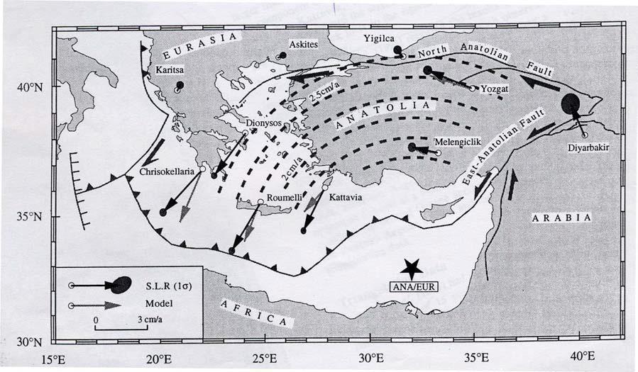 היווצרות הים התיכון פעילות הלוח האנטולי Plate