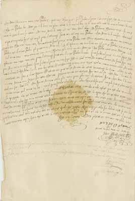surroundings. Bacáu (Romania), Tevet 1857. Leaf 39cm., written on both sides. Good-fair condition, stains and creases, wear to margins of leaf. Opening Price: $400 393.