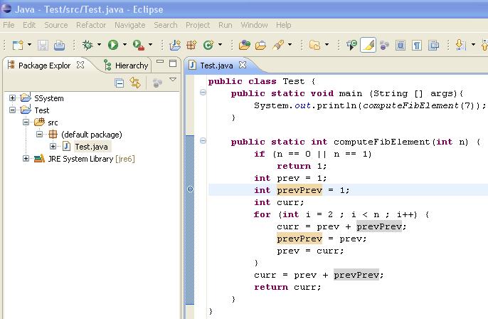 The debugger can be used to follow the program step by step and may help detecting bugs in an