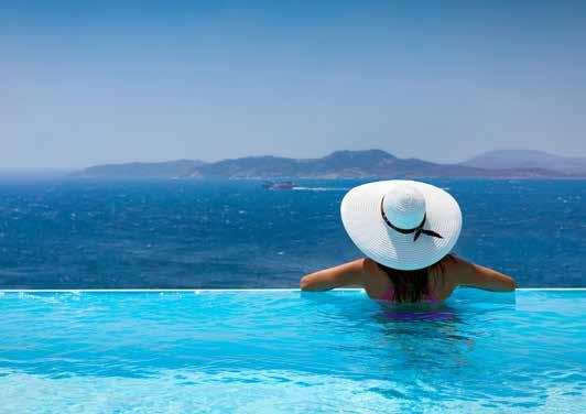 Mykonos Blu Grecotel Exclusive Resort 5 Mykonian Mare Luxury Boutique Hotel 5 מציע לעד 3 נפשות ממוקם באיוס סטפאנוס על חוף היום מרחק 5 ק"מ ממרכז העיירה מיקונוס באישור מיידי הרומנטיקנים שביניכם לא