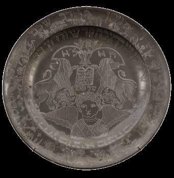 Porcelain plates with pearl glaze. The Seder signs are hand painted in gold letters. 1. Passover Seder plate, manufactured by Küchler, with golden decorations.