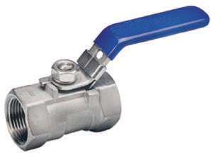 ברזים כדוריים ברז כדור מעבר מופחת 1 PC Screwed End Ball Valve 2017K 2017K אביזרי מזון FEATURES Reduced port, 1/4"~3" (DN8~DN80) W. P.:1000WOG (PN63) W. T.