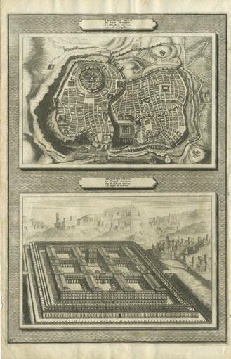 117. מפת ירושלים - הולנד 1648 מפת ירושלים צבועה ביד, חתומה.