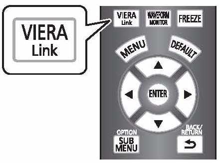 תכונת VIERA LINK השימוש בתכונה במכשירים תומכים בקרת VIERA LINK תוכלו לשלוט על התקנים נוספים בעזרת השלט- רחוק של המקרן.