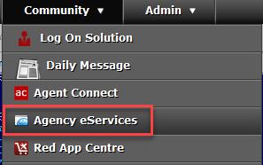 Agency eservices יש להשתמש בשם המשתמש ובסיסמת הכניסה לסייבר.