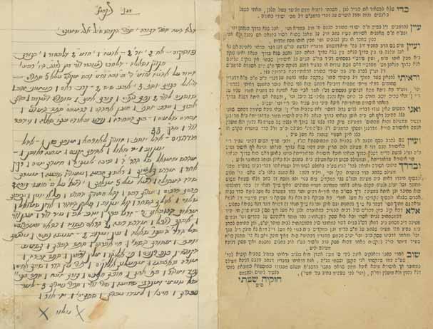 Damaged binding. 57. ספר תורת זבח עם דפי כת י ספר תורת זבח, בהלכות שחיטה, מאת רבי חיים דוד חזן. ירושלים, תרמ ד [1884]. (ש הלוי 475).