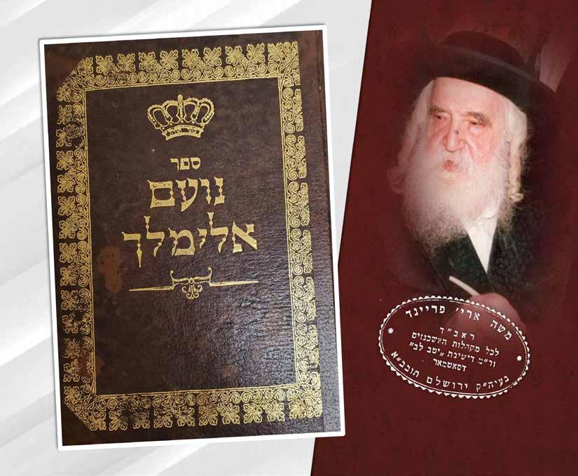 155. The Noam Elimelech of the Gaon Rabbi Moshe Aryeh Friend Noam Elimelech. Printed in Jerusalem.