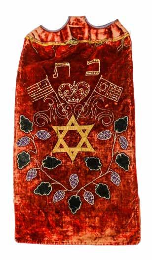 Torah Mantle for the Torah Scroll which was Read by Jewish Soldiers of the USA Army in 1904 - Impressive Historical Item!