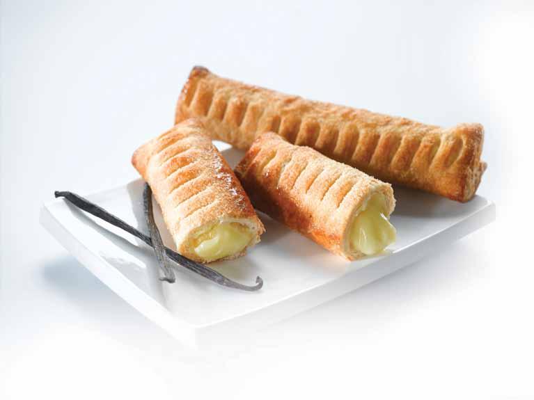 מאפים אישיים מתוקים בצק עלים SWEET GOODS INDIVIDUAL PORTIONS PUFF PASTRY אצבע וניל מנה אישית VANILLA TURNOVER INDIVIDUAL PORTION 5100051 אצבע תפוחי עץ