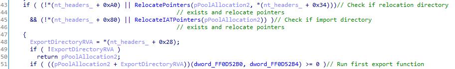 לבסוף הפונקציה sub_ff0d28b מעדכנת את כל הכתובות שקיבלה מ GetProcAddress- ב IAT- של ה PE- החדש.
