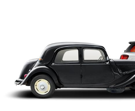 1934 CITROËN revolutionises the automotive landscape with the Traction Avant. The famous name relates to its ground breaking front wheel drive engineering.