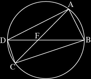 פרק שני גאומטריה וטריגונומטריה במישור נתון מעגל המיתרים נחתכים בנקודה BD ו- C )ראה סרטוט( FB F א הוכח: DFC 4 נתון: DB = DCB ב הוכח: BD הוא קוטר במעגל, F = 3, נתון: FC 18 BF DF BF רדיוס המעגל שווה ל-