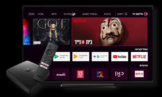 סלקום מובילים את מהפכת הטלוויזיה בשוק הישראלי tv נתח שוק של 14% ערוצים לינאריים + VOD ממשק נוח