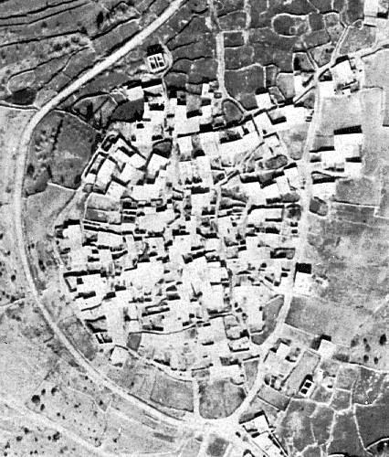 כפר ב ירע ים, תצלום אוויר, תחילת 1949.