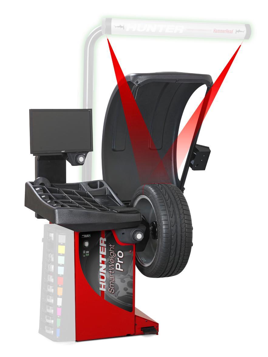 מכונות איזון גלגלים / מכשירי איזון 137 TV Hunter SmartWeight Pro מכונת איזון מתקדמת Sonar + TV דור ההמשך לסדרת המכשירים המוצלחים והפופולרים 9200, בעלת