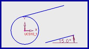 זה - מראה את האילוצים הקיימים על הקו שנבחר (אופקי ומשיק ולמעגל) 5) כאשר הסמן ממוקם על אילוץ האופקיות, הקש על המקש הימני בעכבר.