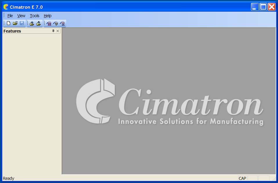 מסך הפתיחה של CimatronE עם הפעלת היישום, יעלה מסך זה: כאן נוכל לפתוח מסמך חדש, לגשת אל פתיחת ספריות העבודה וכלי ניהול המידע ב,CimatronE לטפל בייבוא וייצוא של קבצים ופעולות נוספות בסביבה זו.