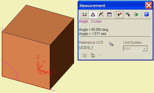 מדידת זוויות Angle מדידת זוויות יכולה להתבצע בארבעה אופנים: בין שני קוים בין שני מישורים בין קו ומישור בין 3
