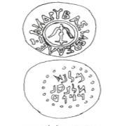 על צדה השני של המטבע מוצג הכוכב המלכותי. סביב הכוכב מופיעה הכתובת בארמית "מלכא אלכסנדרוס שנת 25", היינו שנת 79/8 למלכותו של ינאי. שנת 25 היא חצי יובל ולא ברור במחקר משמעות מונח זה.