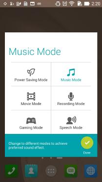 אשף השמע AudioWizard מאפשר לך להתאים אישית את מצבי השמע של ZenFone לקבלת שמע ברור יותר, שמתאים לתרחישי השימוש בפועל שלך.