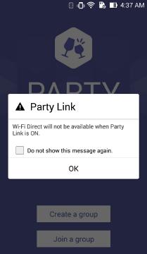קישור למסיבה אפשר את התכונה Party Link )קישור למסיבה( ושתף תמונות בזמן אמת על ידי יצירה של קבוצה או הצטרפות לקבוצה קיימת.