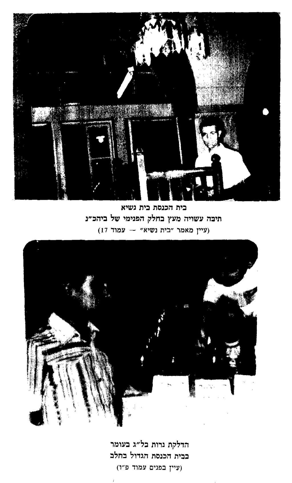 בית הכנסת בית נשיא תיבה עשויה מעץ בחלק הפנימי של ביהכ נ (עיין מאמר בית