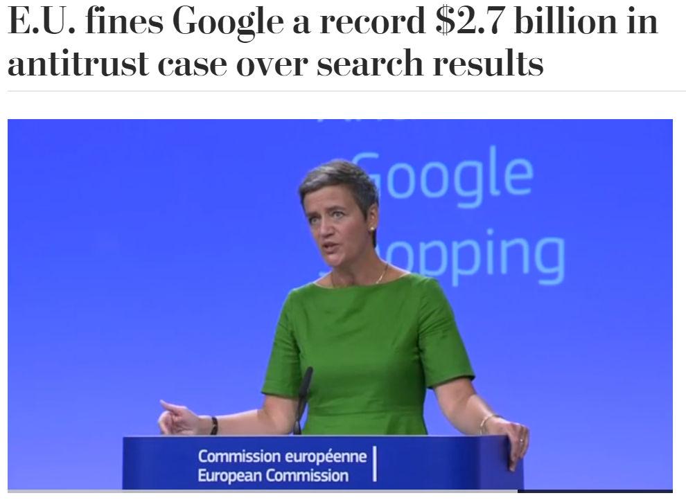 ניצול מעמד לרעה Google has abused its market dominance in its search engine by promoting