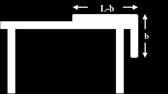 ( חבל )בעל צפיפות אחידה( שאורכו L מונח על שולחן השולחן. מקצה משתלשל b באורך מהחבל שחלק כך גבוה מקדם החיכוך הסטטי בין החבל לשולחן הוא, s ומקדם החיכוך החבל משוחרר ממנוחה. הקינטי הוא.