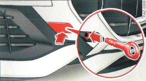 تعليمات في حالة الطواري تعليمات الجر يمكن جر السيارة ا و تشغيلها بالجر بواسطة عصا الجر.